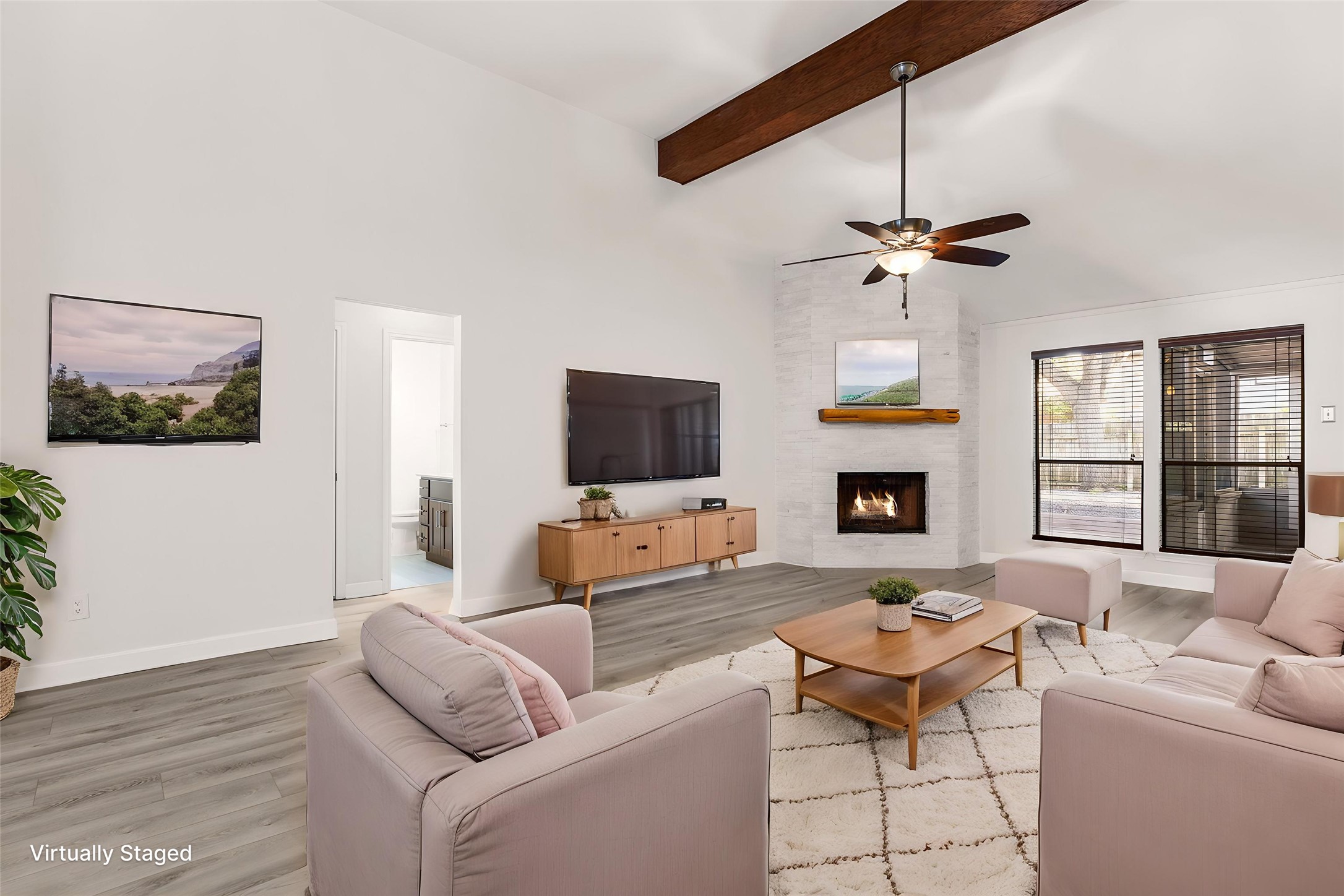 2409 Water Well Lane Austin, TX 78728 - Photo 3 of 22 Vaulted ceiling with exposed wood beams