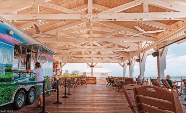 a view of outdoor space with seating area