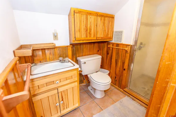 a view of a room with cabinet
