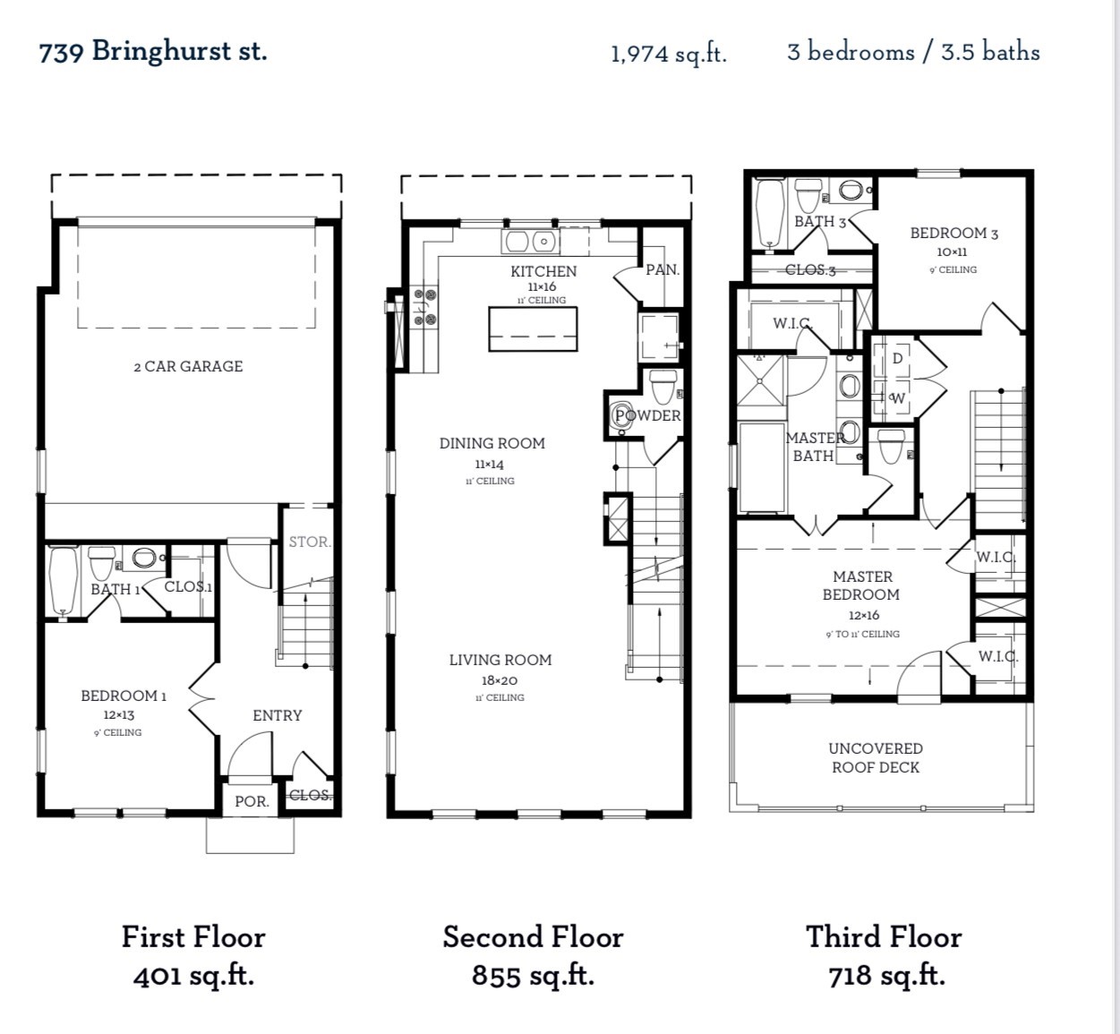 739 Bringhurst Street Houston, TX 77020 - Photo 15 of 15 Floor plan for 739 Bringhurst Street