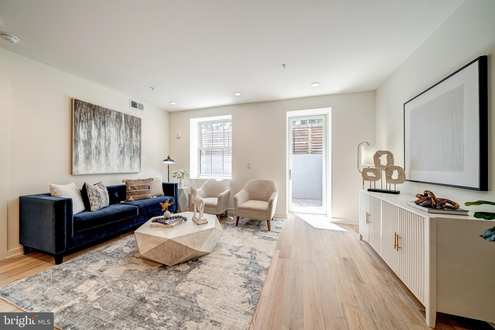 440 R Street Northwest, Unit 4 Washington, DC 20001 - Photo 4 of 24 Spacious living area w/ access to private terrace