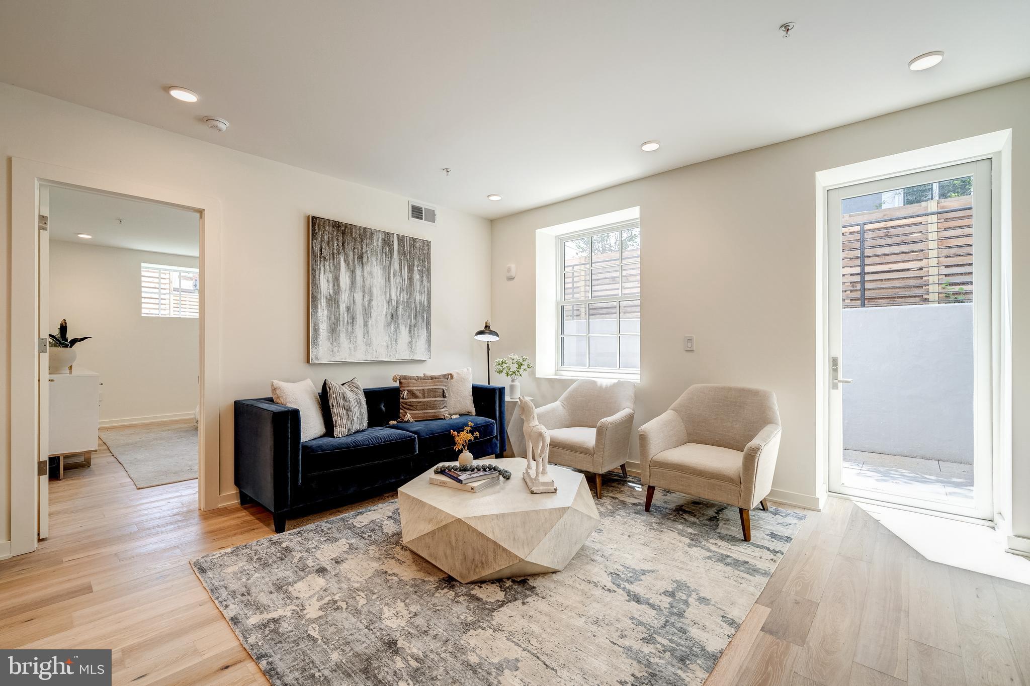 440 R Street Northwest, Unit 4 Washington, DC 20001 - Photo 5 of 24 Alternate view of the sun-filled living room