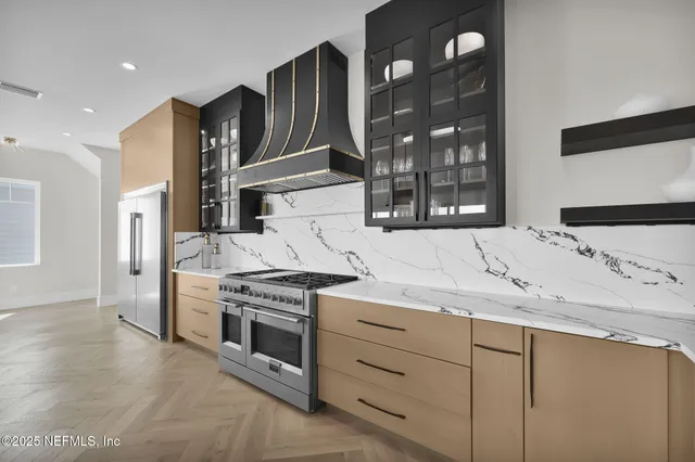 a view of a golf course with a lake