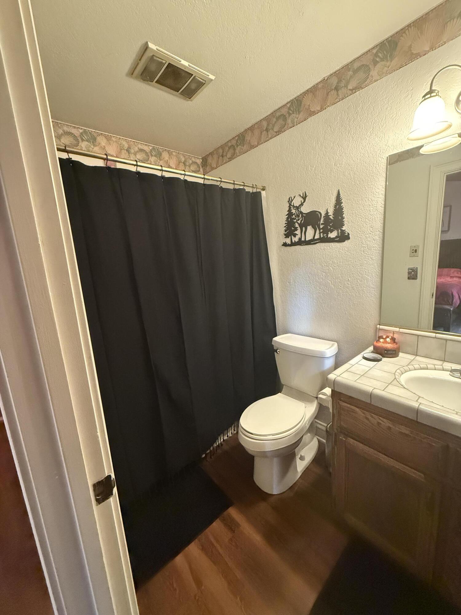 7097 Shasta Forest Drive Shingletown, CA 96088 - Photo 23 of 44 a bathroom with a sink and a toilet
