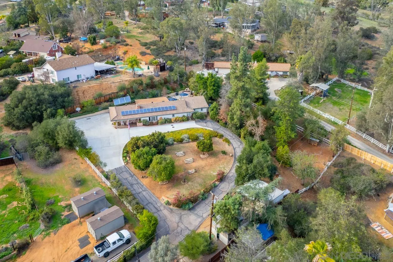 11116 Morning Dove Road Lakeside, CA 92040 - Photo 40 of 60 an aerial view of residential houses with outdoor space