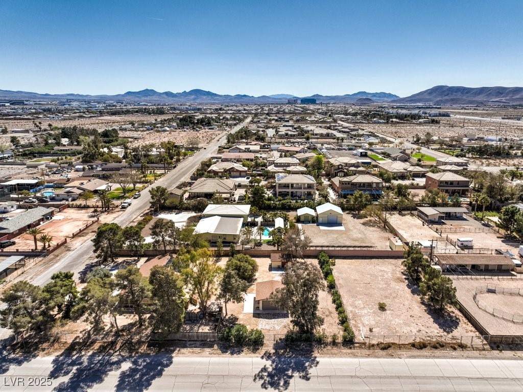 10615 Rancho Destino Road Las Vegas, NV 89183 - Photo 49 of 53 Aerial view featuring a mountain view and a residential view