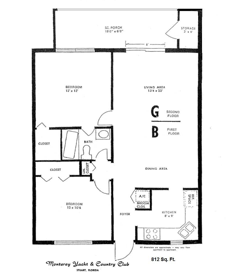 1947 Southwest Palm City Road, Unit G Stuart, FL 34994 - Photo 43 of 43 FloorPlan G