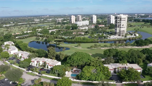 an aerial view of multiple house