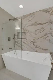 a balcony with furniture