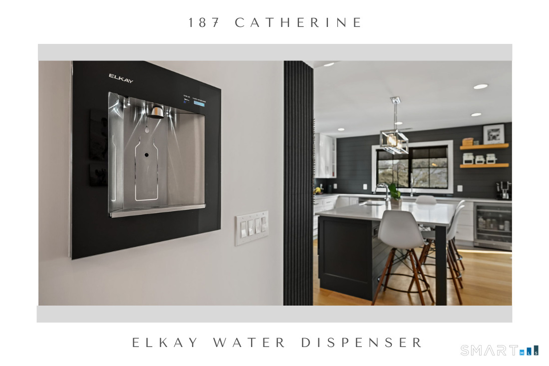 187 Catherine Terrace Fairfield, CT 06824 - Photo 22 of 40 Don't miss the formal powder room, built-in Elkay water dispenser and WALK IN PANTRY for storage and on-demand water heater.