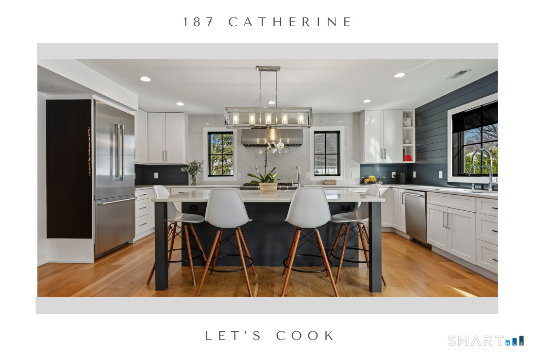 187 Catherine Terrace Fairfield, CT 06824 - Photo 3 of 40 Stunning kitchen with center island open to great room.