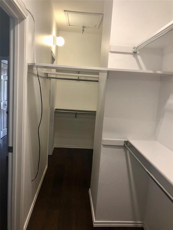 5859 Frankford Road, Unit 803 Dallas, TX 75252 - Photo 17 of 21 a view of walk in closet with empty racks