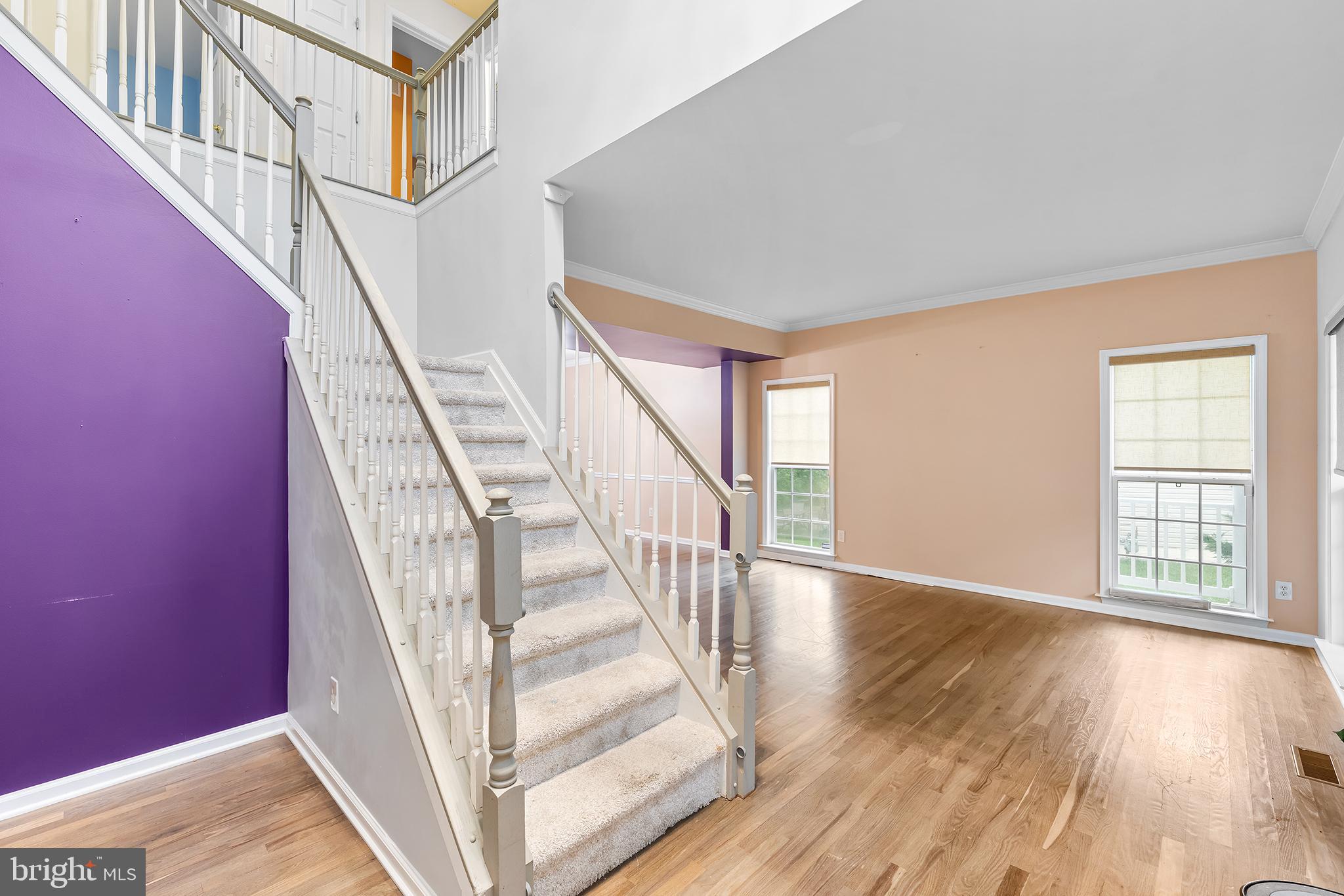 104 Constitution Terrace Elkton, MD 21921 - Photo 10 of 20 a view of staircase with wooden floor and white walls