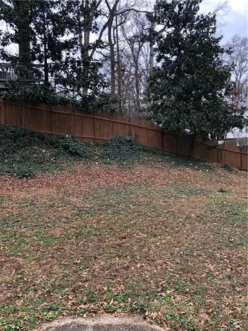 a backyard of a house