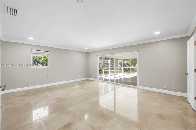 an empty room with a window