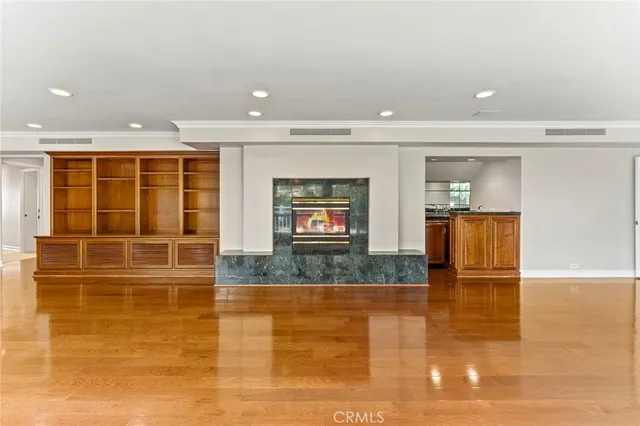 a view of a living room and dining room