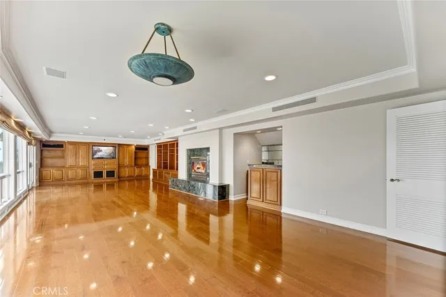 a view of large living room with large windows