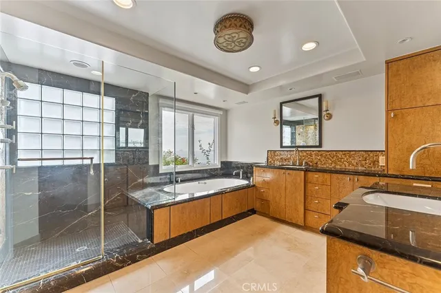 a bathroom with a sink and a bathtub