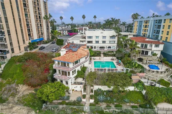 an aerial view of multiple houses
