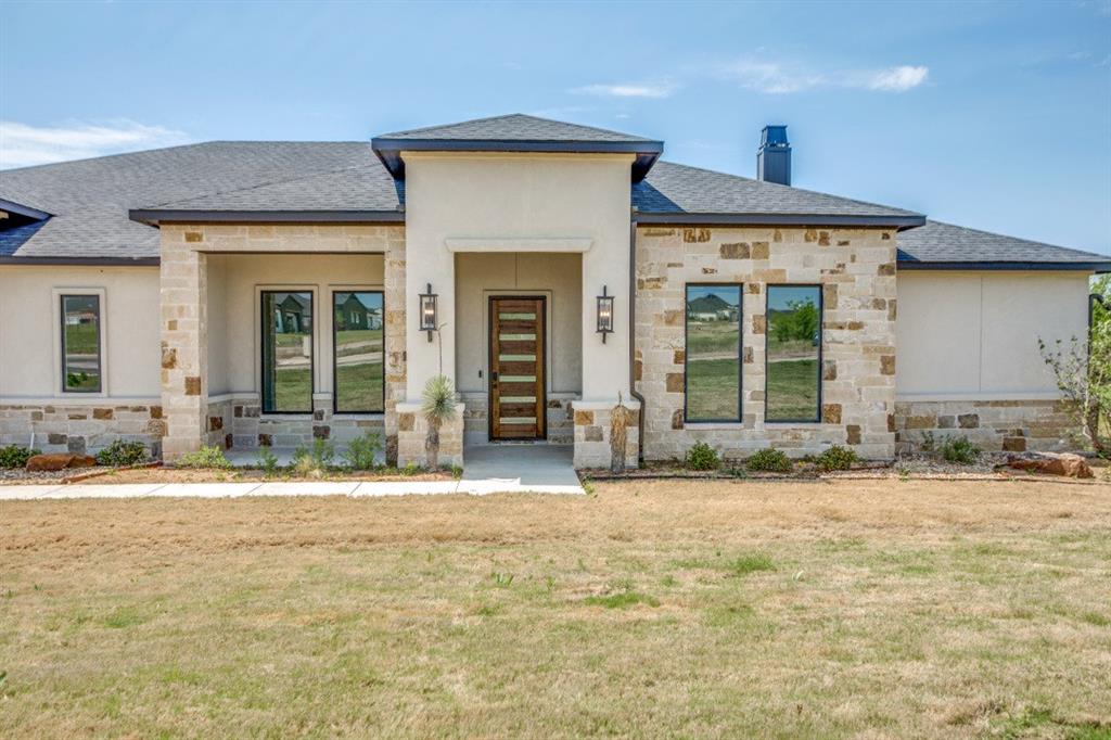a front view of a house
