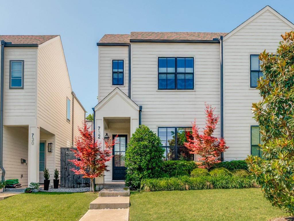 732 West 7th Street Dallas, TX 75208 - Photo 1 of 25 Modern façade featuring light-colored horizontal siding and dark-framed windows