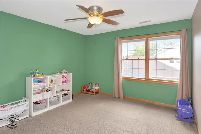 a room with toys and a window