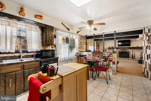 a view of a field with a big yard