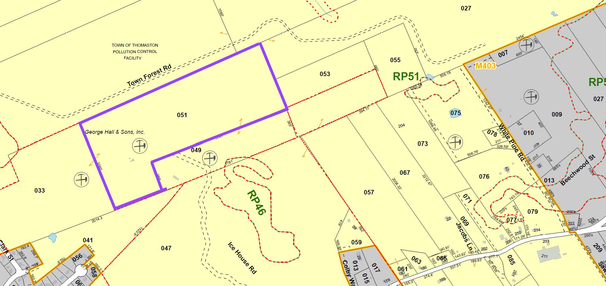 Lot 51 Ice House Road Thomaston, ME 04861 - Photo 1 of 1 Ice House Rd - Tax Map Highlighted