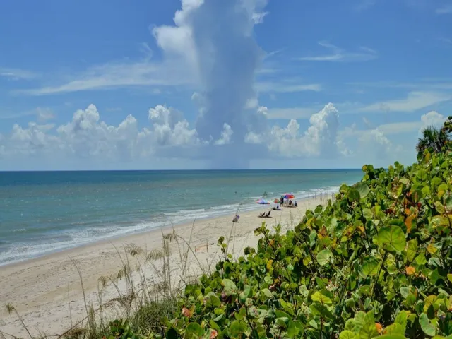 a view of beach and ocean view