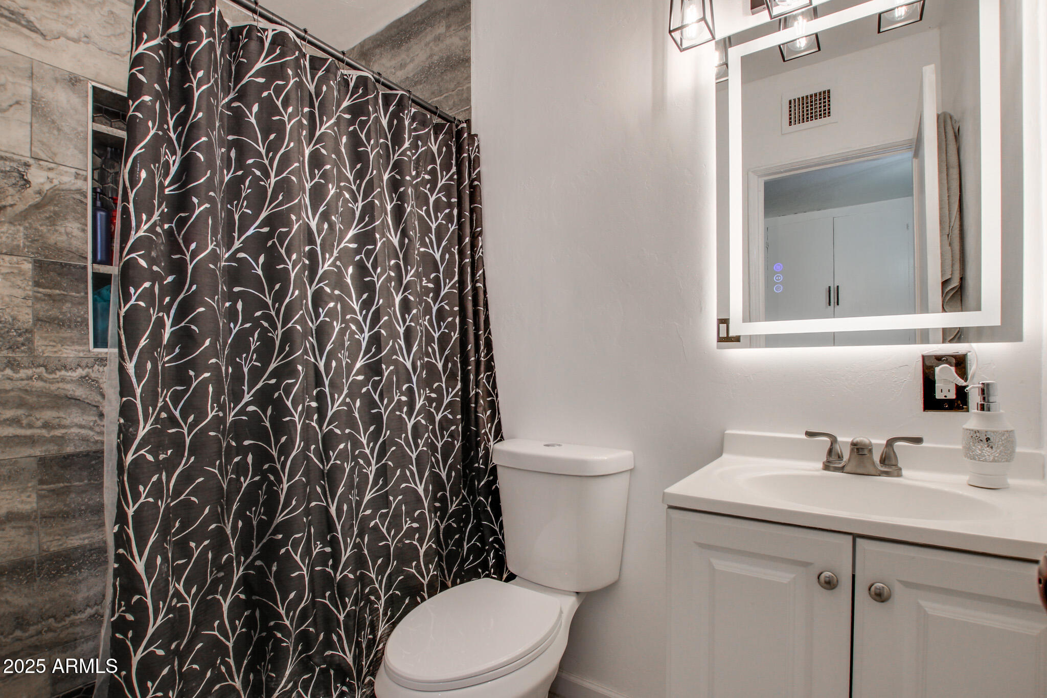 3273 East 27th Street Tucson, AZ 85713 - Photo 5 of 39 a bathroom with a sink toilet and shower