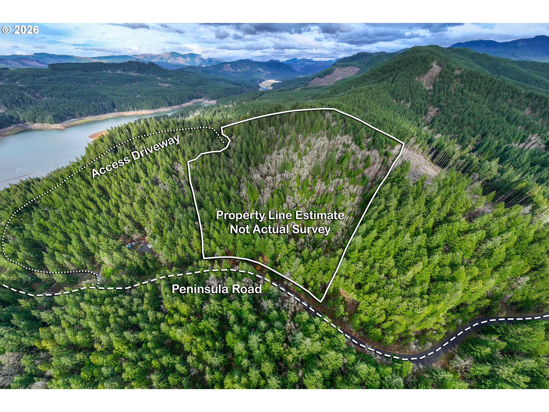 83715 Peninsula Road Fall Creek, OR 97438 - Photo 11 of 16 Approximate Property Lines