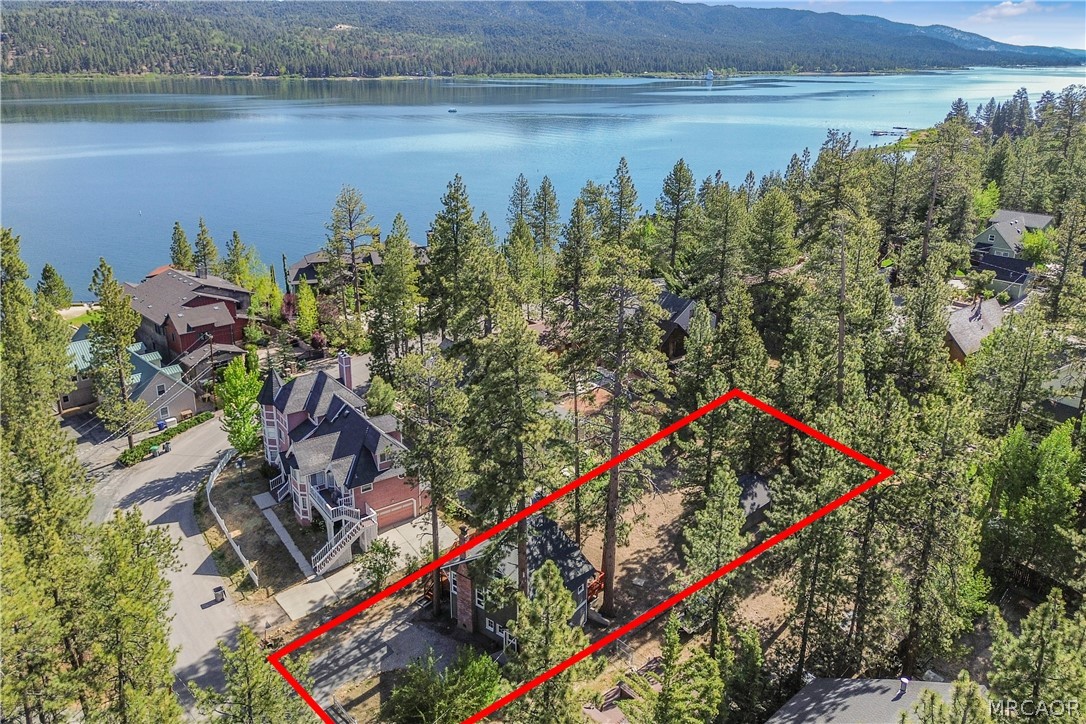 195 Elgin Road Big Bear Lake, CA 92315 - Photo 45 of 45 a view of a lake with a mountain