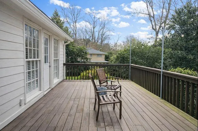 a view of balcony deck and patio