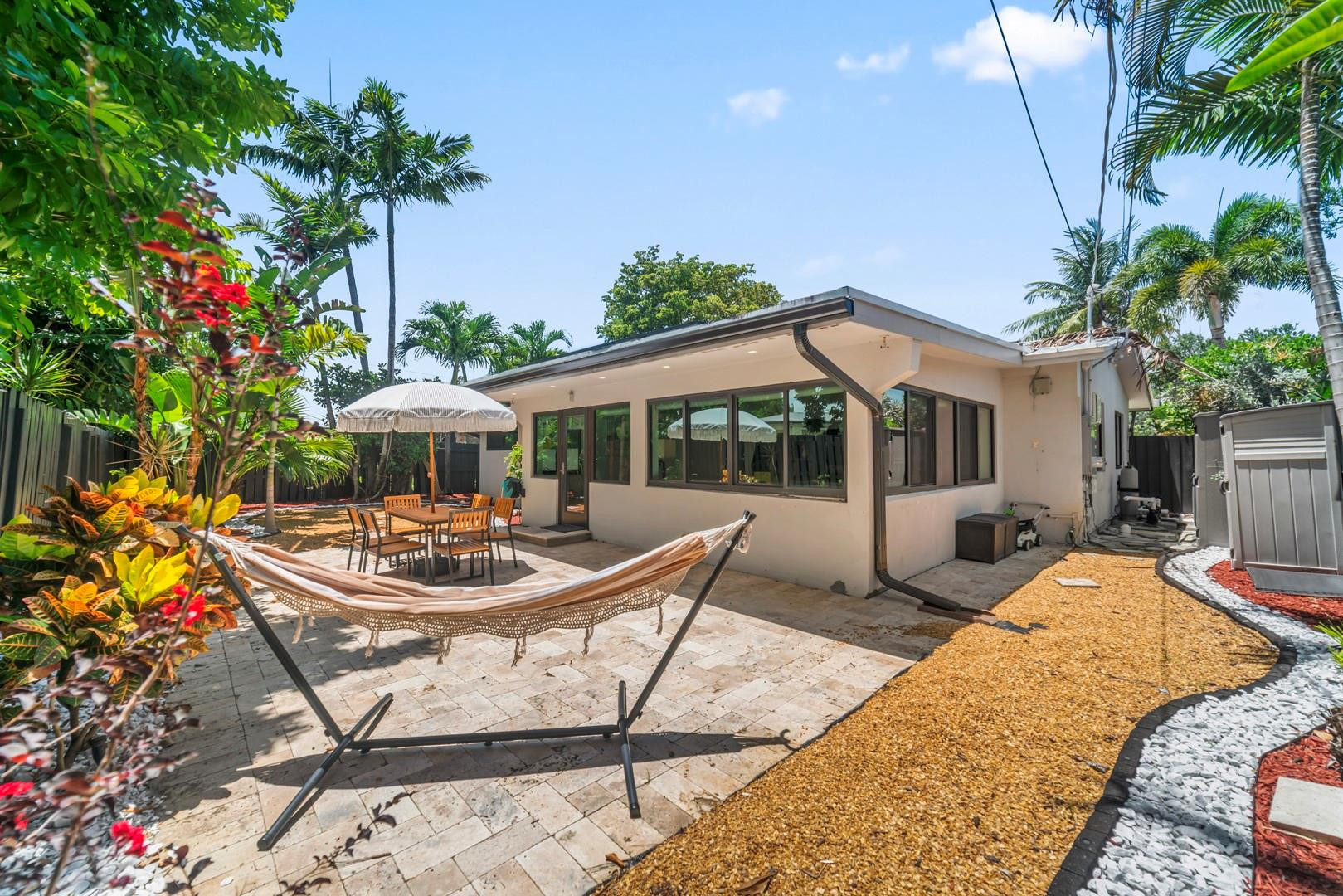 1908 Northeast 27th Street Wilton Manors, FL 33306 - Photo 35 of 38 Rear patio area of the family room...