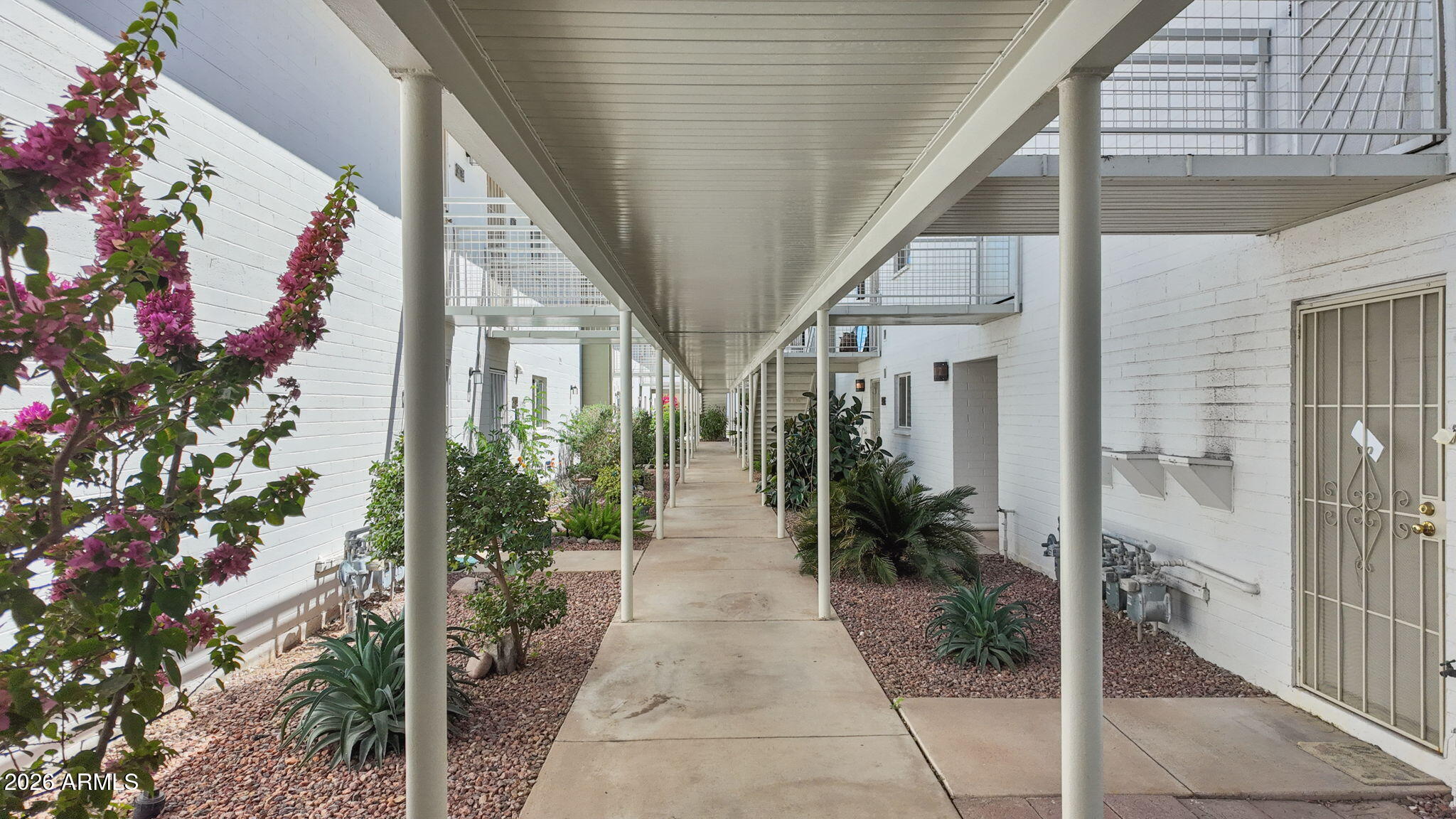 a view of a porch