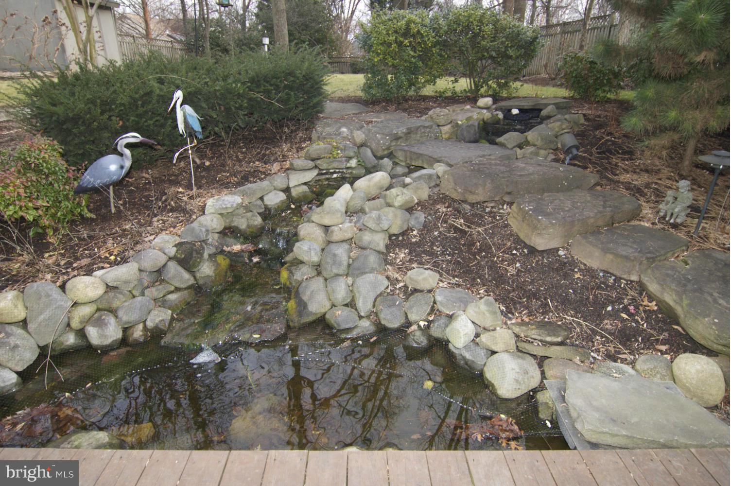 10701 Margate Road Silver Spring, MD 20901 - Photo 28 of 30 Pond with bolder steps up to level "playing" yard