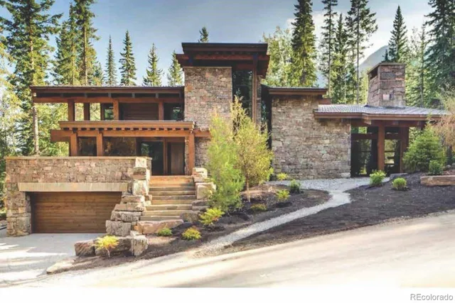 front view of a house with a street