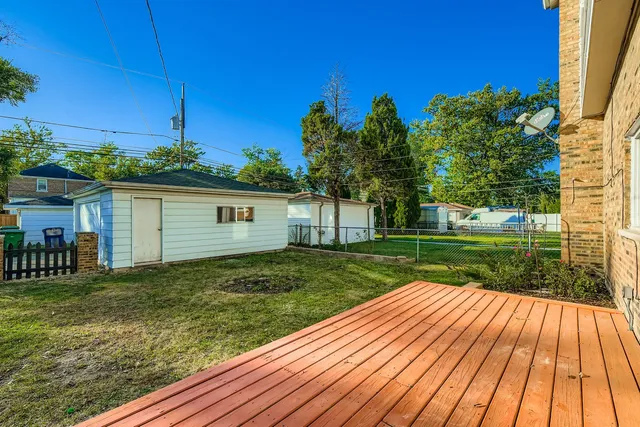 a view of a backyard with a garden