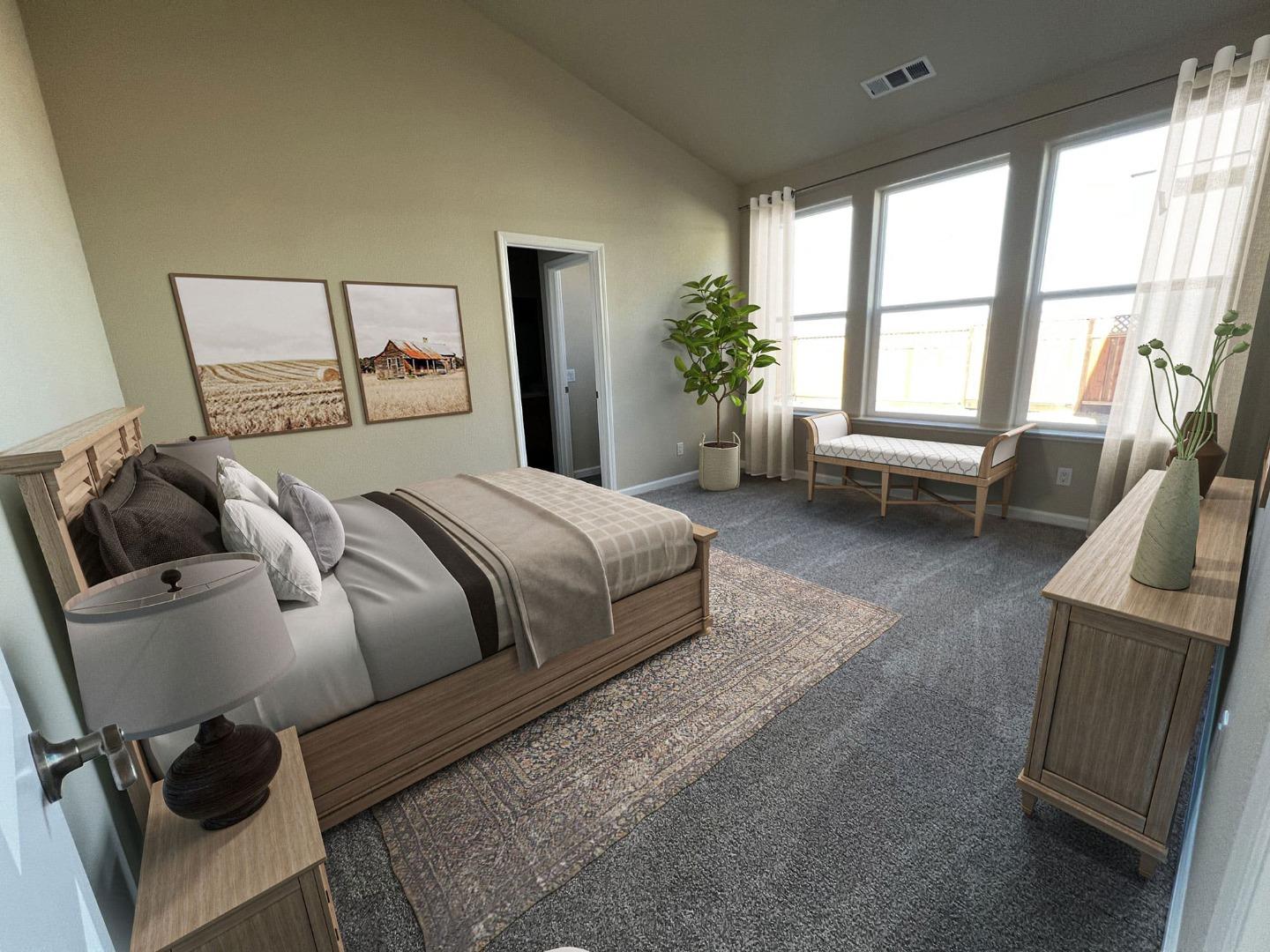 672 Bikle Drive King City, CA 93930 - Photo 8 of 39 a bedroom with a bed and a couch