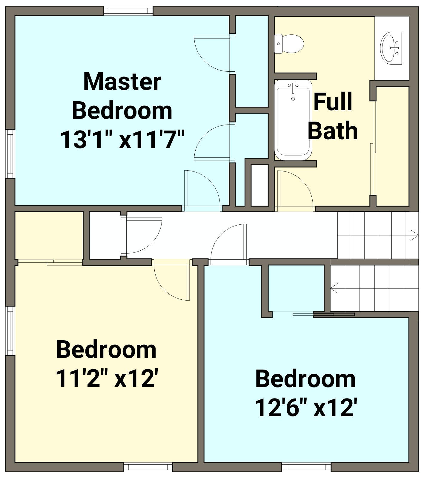 2533 Northminster Road Northwest Roanoke, VA 24012 - Photo 35 of 36 Floorplan Bedroom Level
