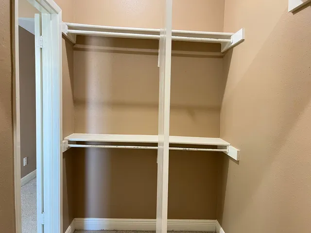 a close view of closet