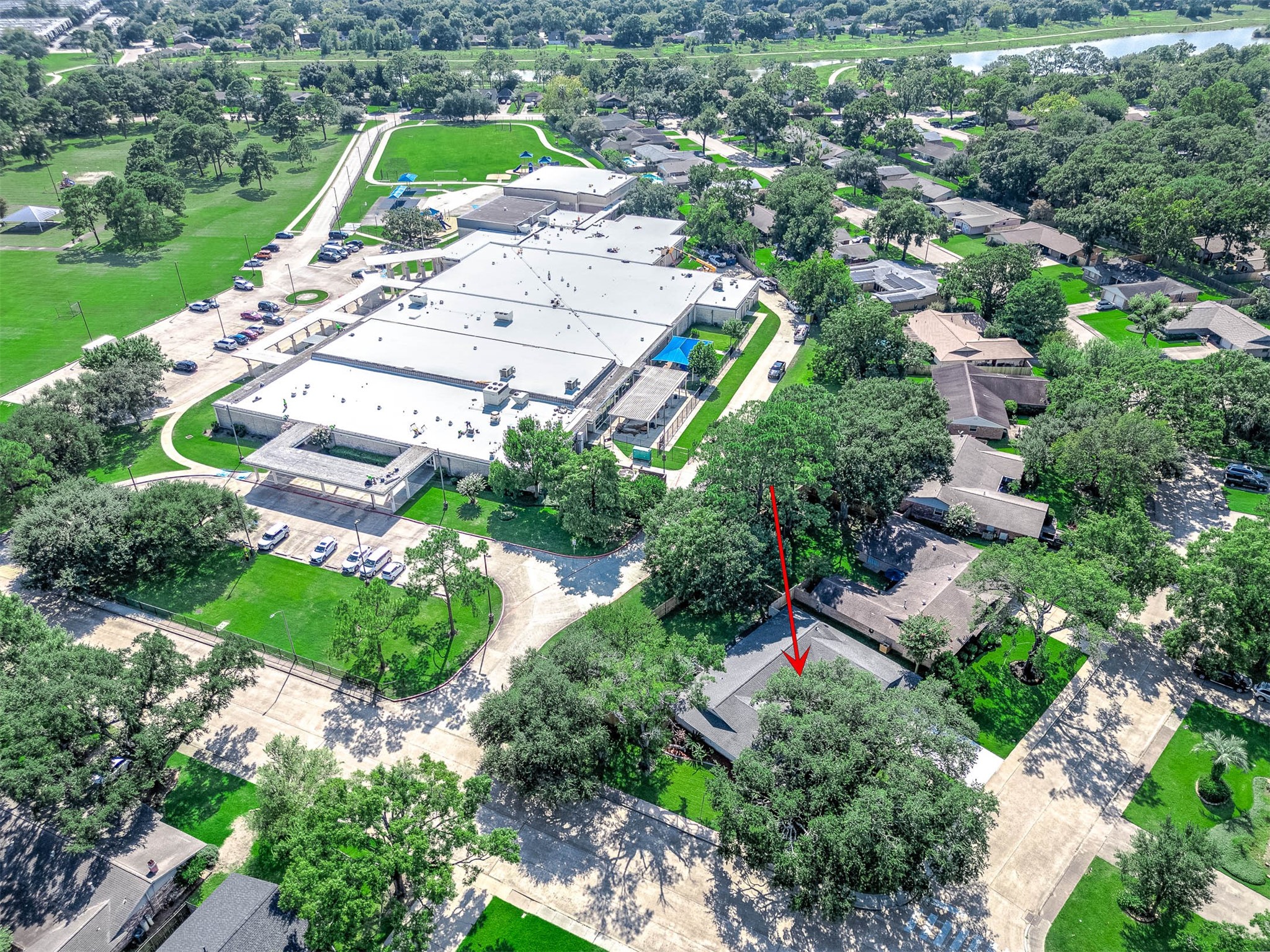 1616 Redway Lane Houston, TX 77062 - Photo 43 of 48 an aerial view of residential house with outdoor space and swimming pool