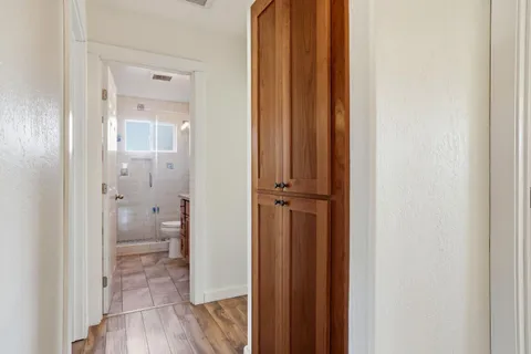 an aerial view of houses with yard