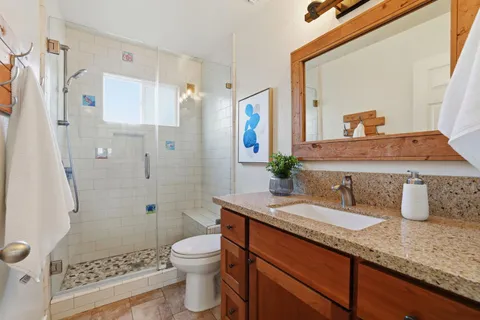 an aerial view of tennis court