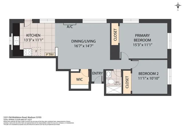 $1,300 | 5317 Old Middleton Road, Unit C, Madison, WI 53705