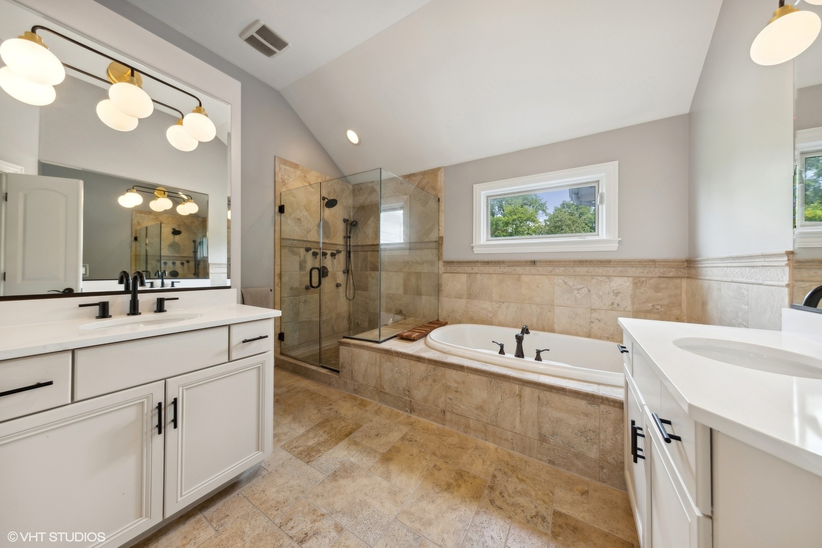 N491 Peter Road Winfield, IL 60190 - Photo 31 of 55 a bathroom with a tub a sink and mirror