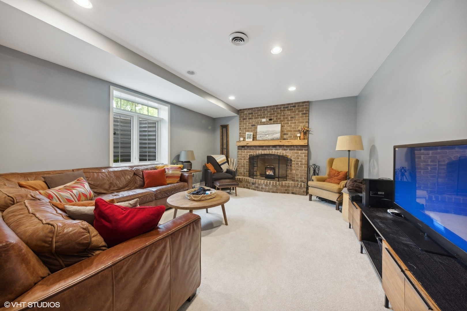 N491 Peter Road Winfield, IL 60190 - Photo 42 of 55 a living room with furniture fireplace and a large window