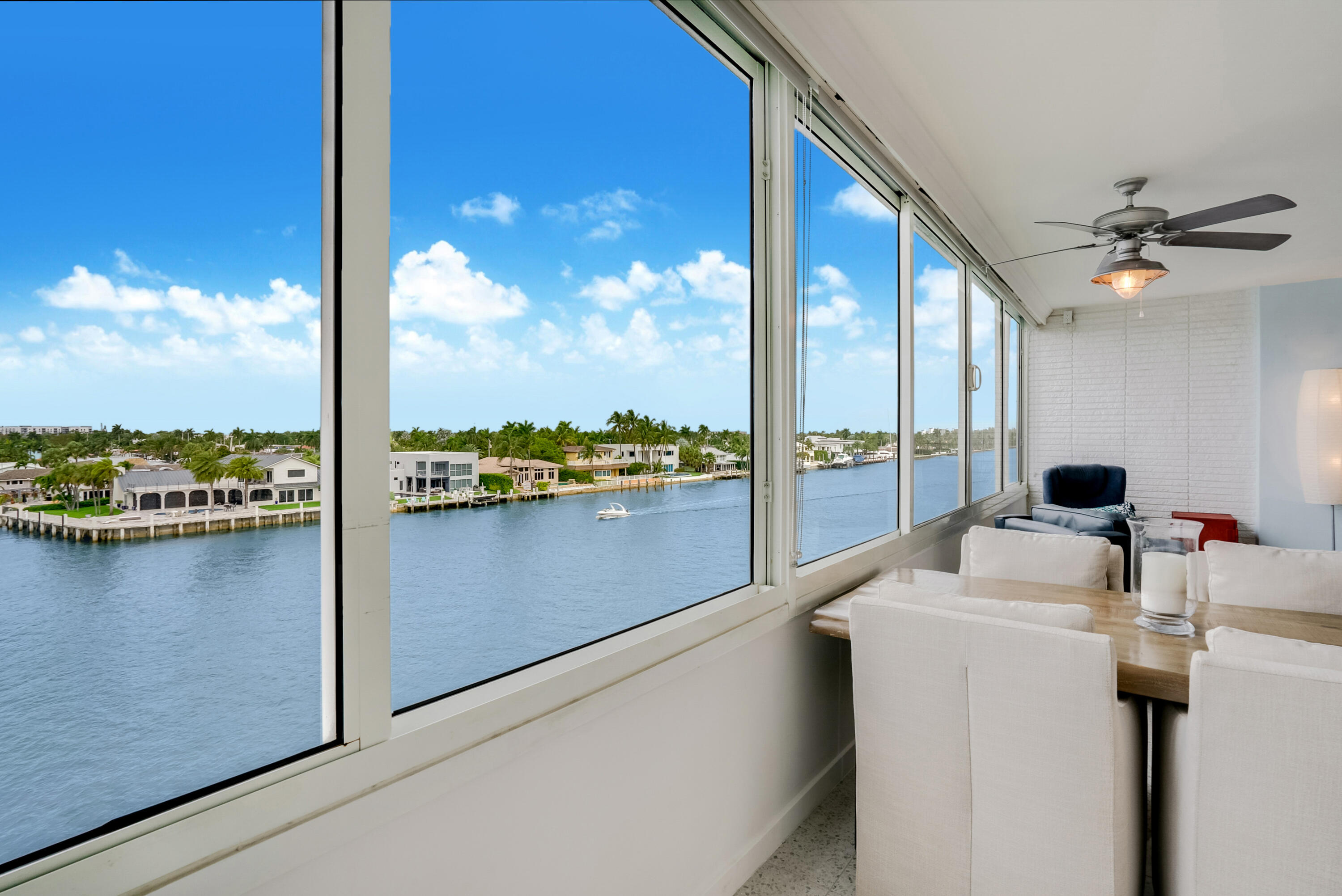 201 North Riverside Drive, Unit 402 Pompano Beach, FL 33062 - Photo 16 of 30 a view of a room with kitchen island and a view of living room