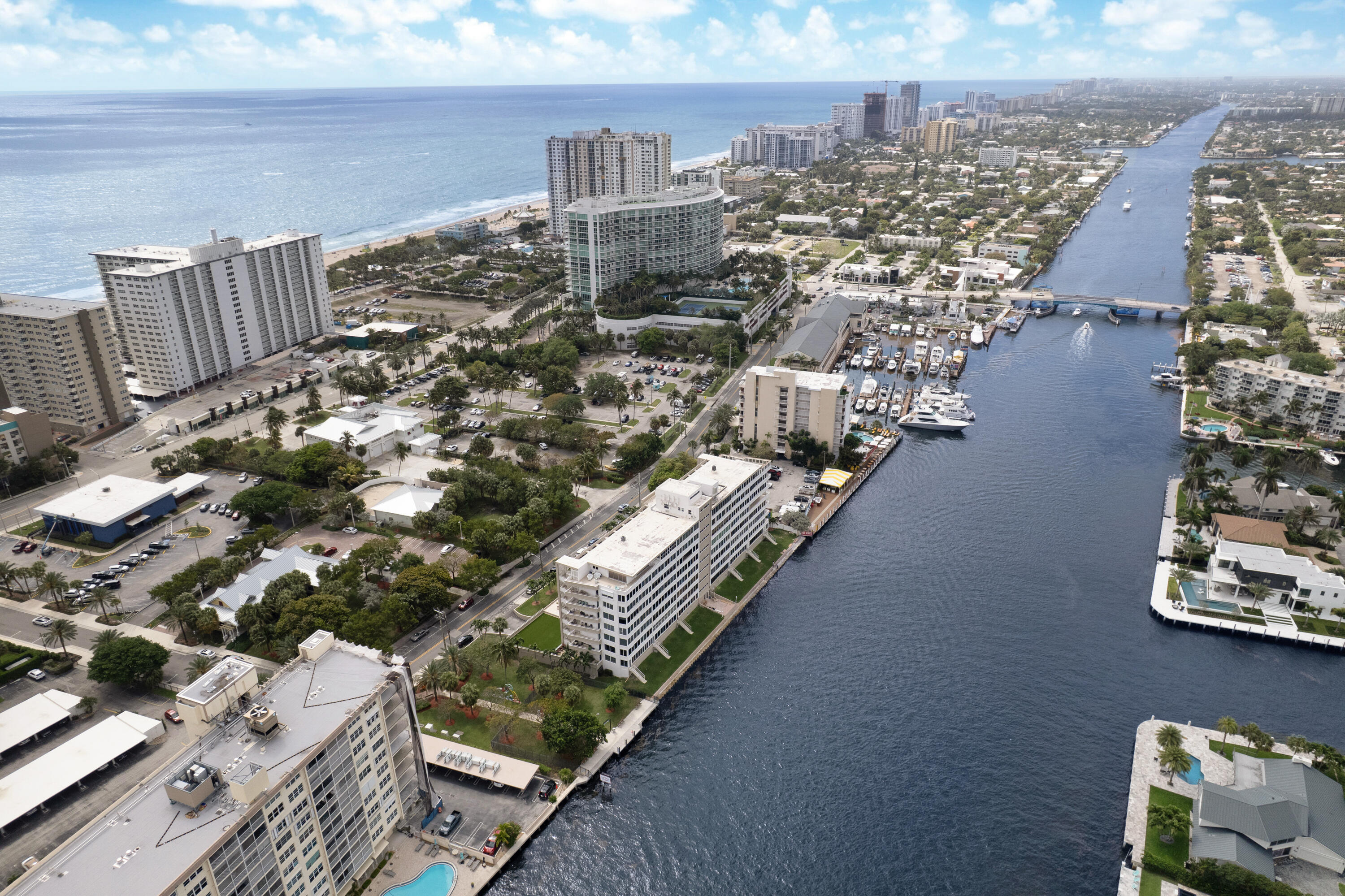 201 North Riverside Drive, Unit 402 Pompano Beach, FL 33062 - Photo 3 of 30 a city view with tall buildings