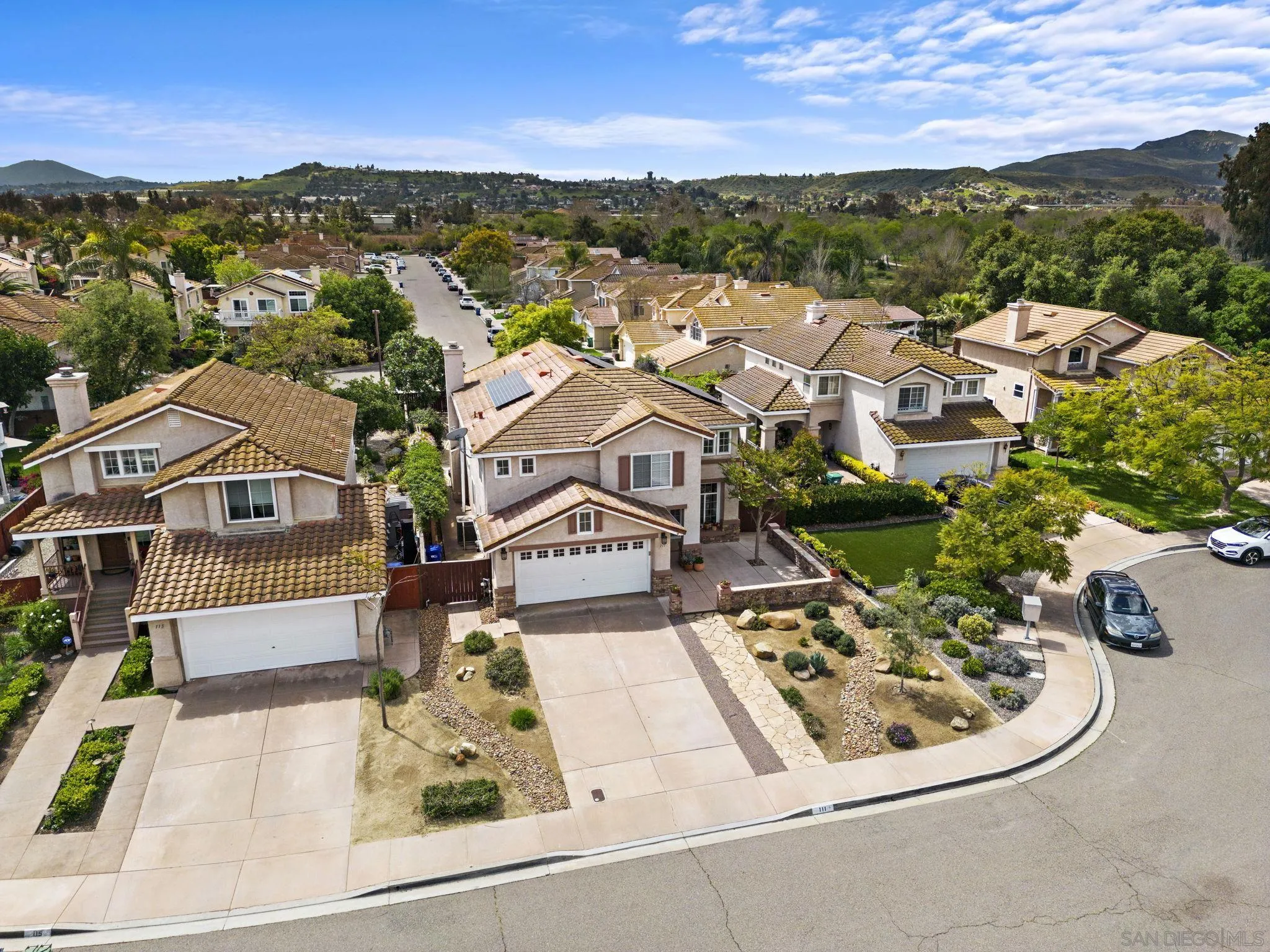 111 Wintercreek Place Santee, CA 92071 - Photo 50 of 53 an aerial view of residential houses with outdoor space